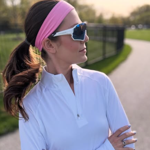 Woman wearing Solbari clothing