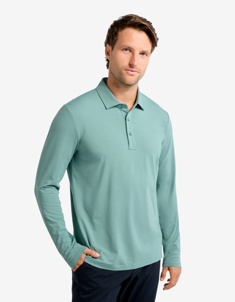 Long Sleeve Polo Shirt UPF 50+