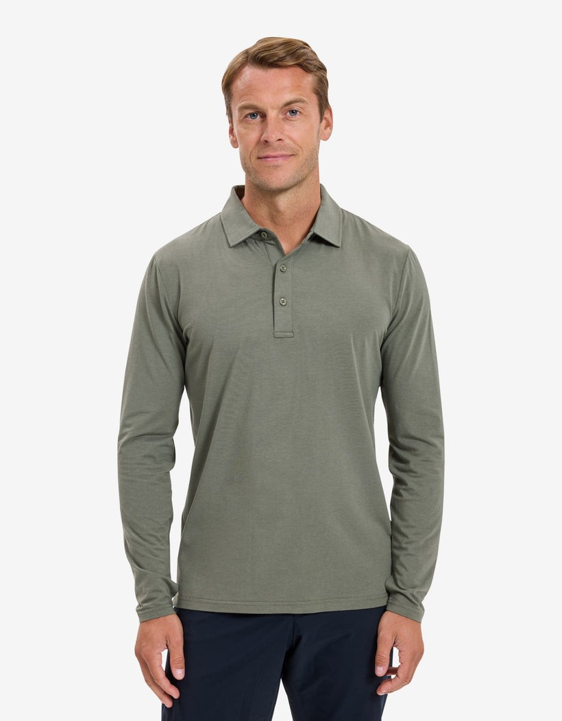 Long Sleeve Polo Shirt UPF 50+